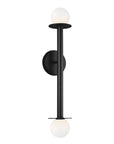 Nodes Double Sconce Black